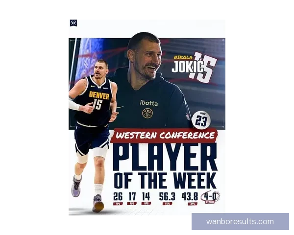 NBA官方公布周最佳球员 约基奇塔图姆获选 东契奇哈登申京等球星提名